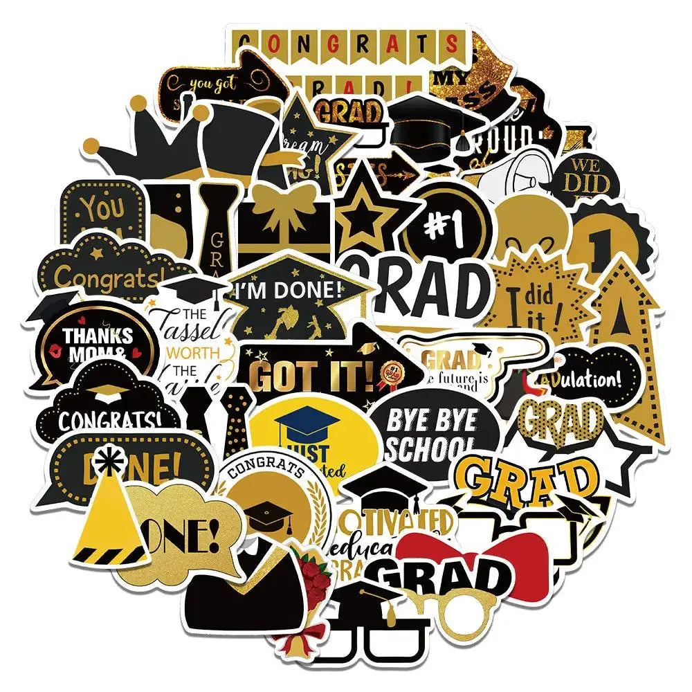 Cute Graduation Sticker Pack for Party Decor and Gifts by TED