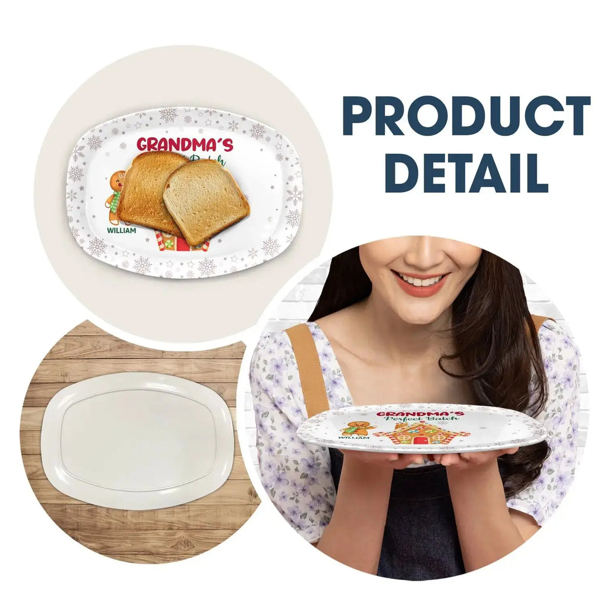 Unique Grandma Gift - Personalized Christmas Plate for Family by Inkedjoy