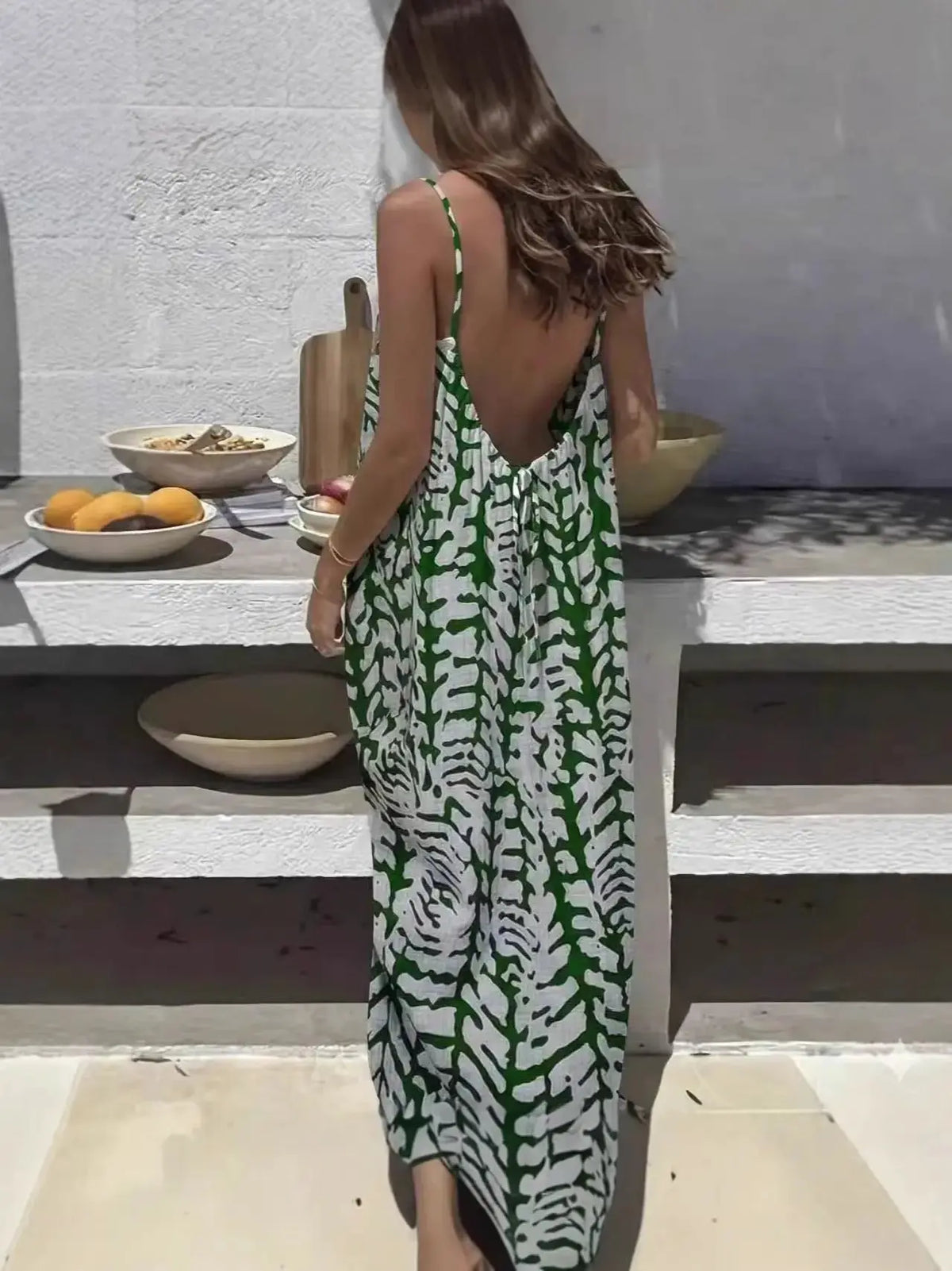 Women’s Backless Leopard Print Maxi Dress | Loose Sleeveless Vacation Dress Sizes S–5XL by TED