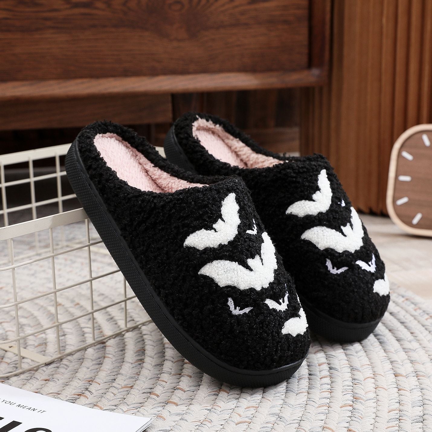 Halloween Plush Slippers Cozy Ghost Skull Pumpkin Shoes - Cherished Harbor Gifts