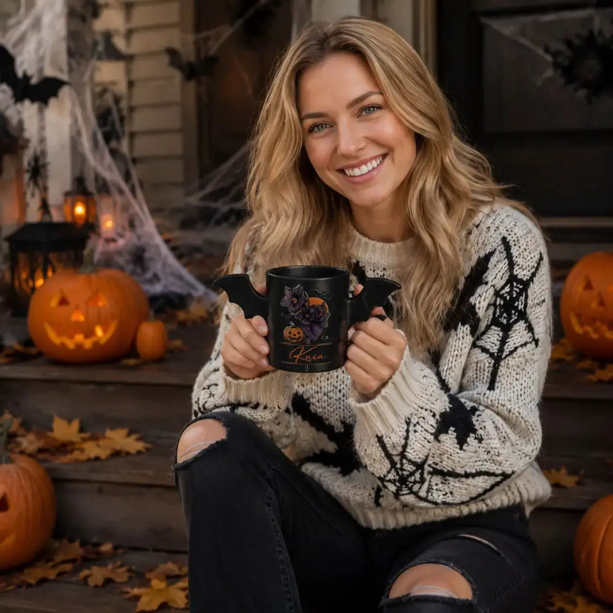 Cute Halloween Coffee Mug for Animal Lovers - 11 oz Ceramic by CHG-IJ