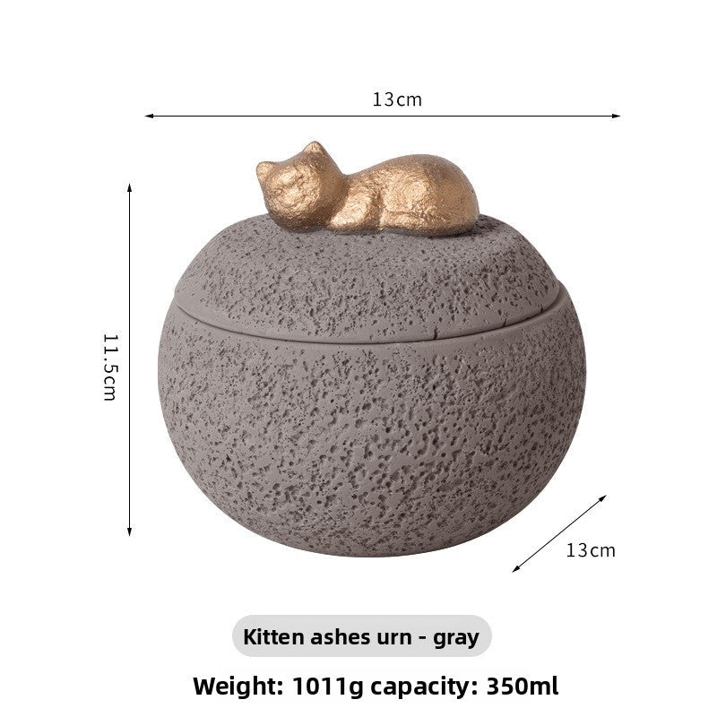 Handmade Pet Memorial Urn Sleeping Dog Cat Keepsake - Cherished Harbor Gifts