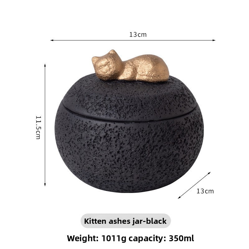 Handmade Pet Memorial Urn Sleeping Dog Cat Keepsake - Cherished Harbor Gifts