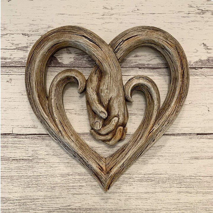 Handshake Engraved Wooden Wall Art Home Décor - Cherished Harbor Gifts