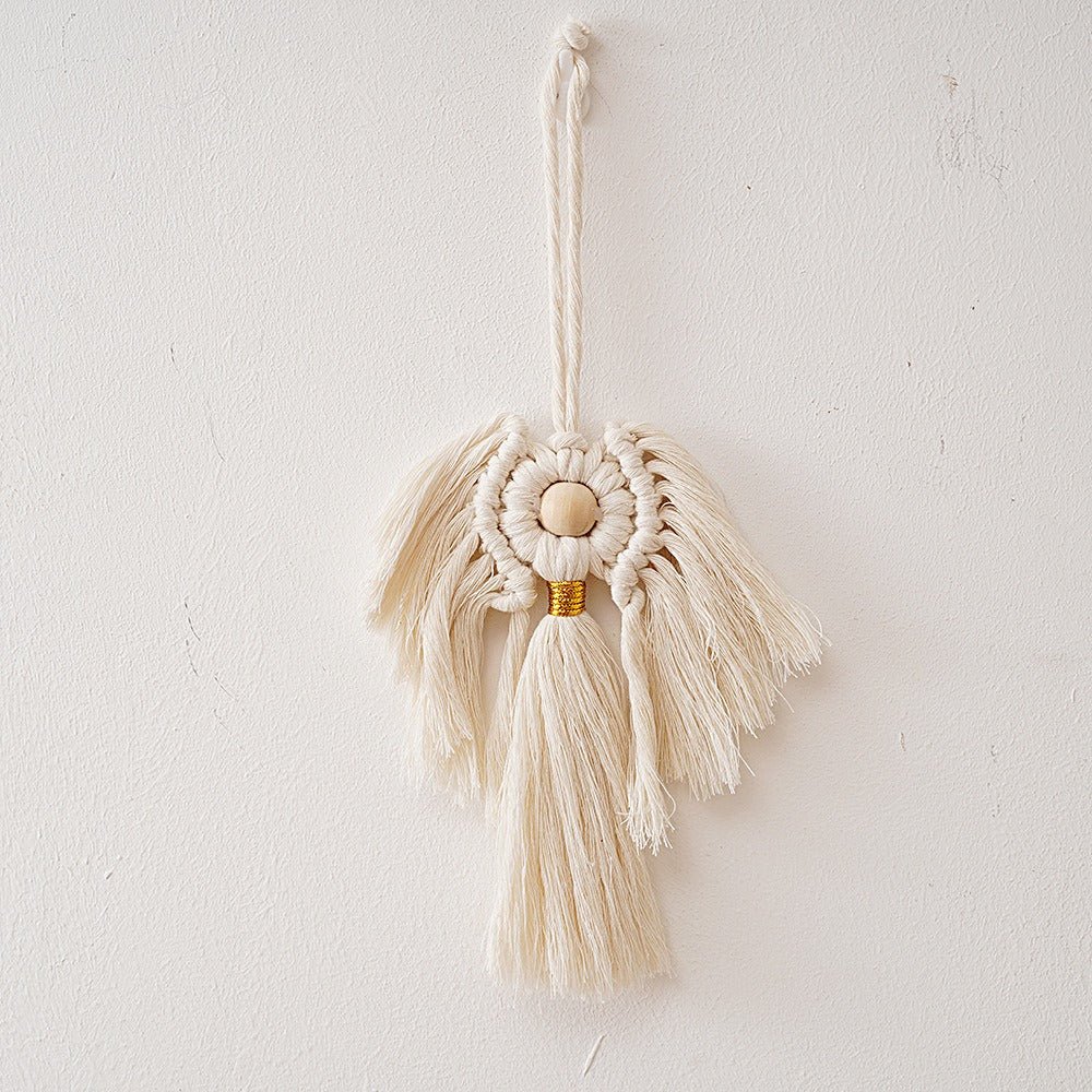 Handwoven Boho Cotton Star Wall Hanging Decor - Cherished Harbor Gifts
