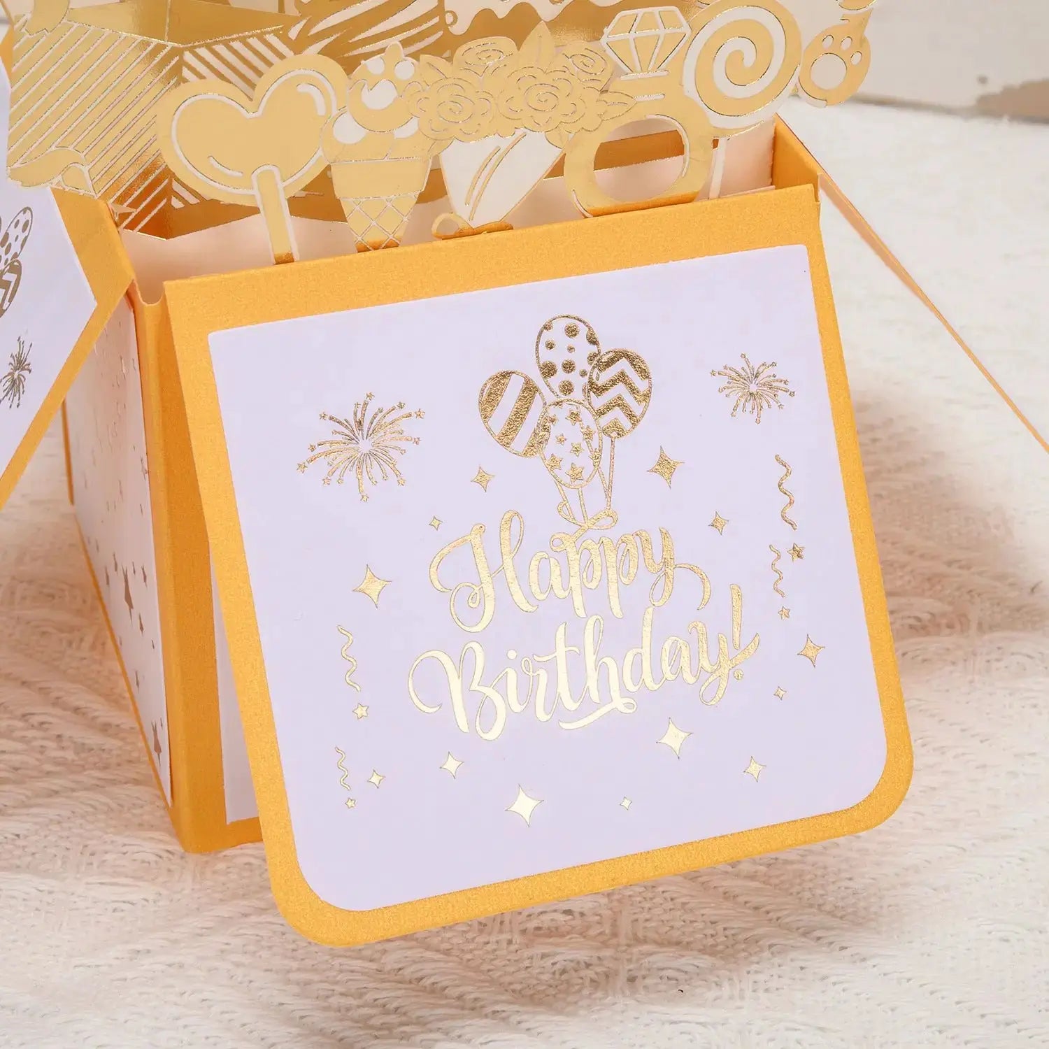 Luxury Birthday Card - Handmade 3D Pop-Up Greeting Card by TED