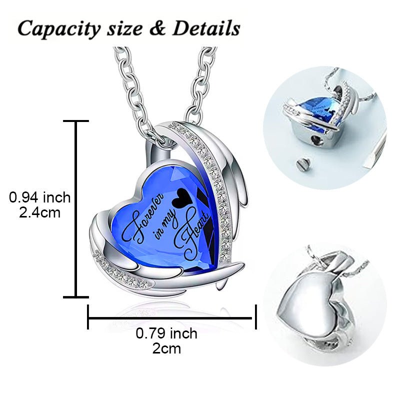Heart Memorial Birthstone Necklace - Cherished Harbor Gifts
