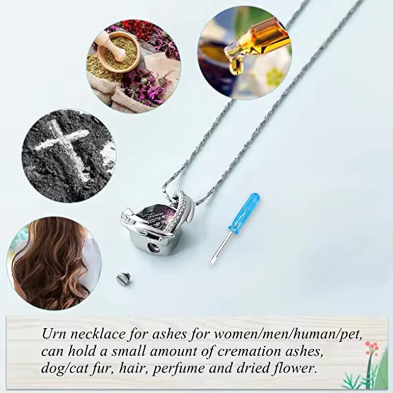 Heart Memorial Birthstone Necklace - Cherished Harbor Gifts