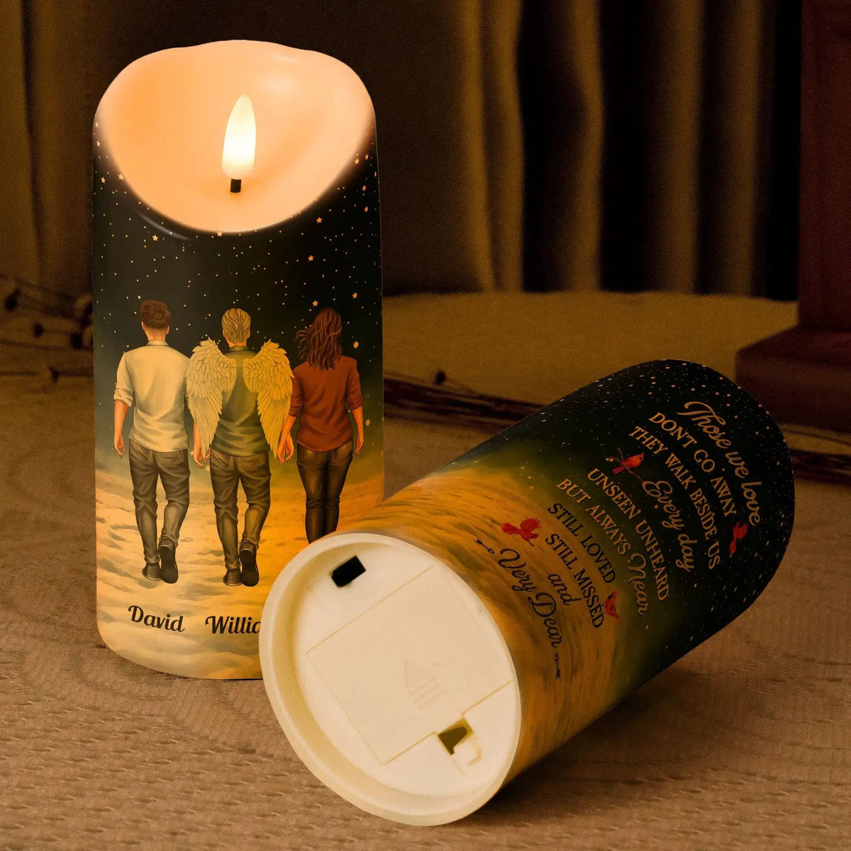 Personalized Memorial Candle Those We Love Don't Go Away - Personalized LED Candle by Inkedjoy
