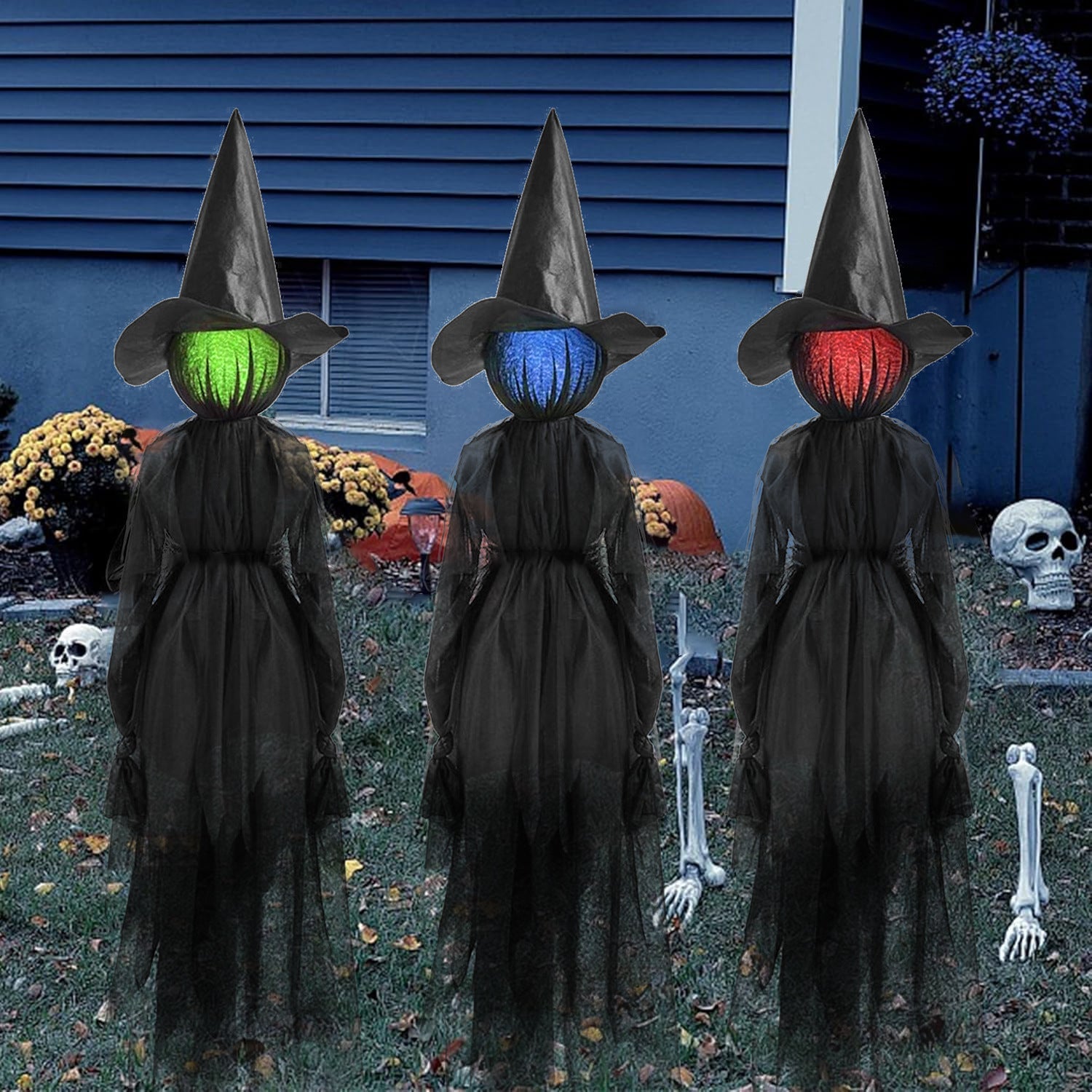 Light Up Talking Three Witches Halloween Decoration - Cherished Harbor Gifts