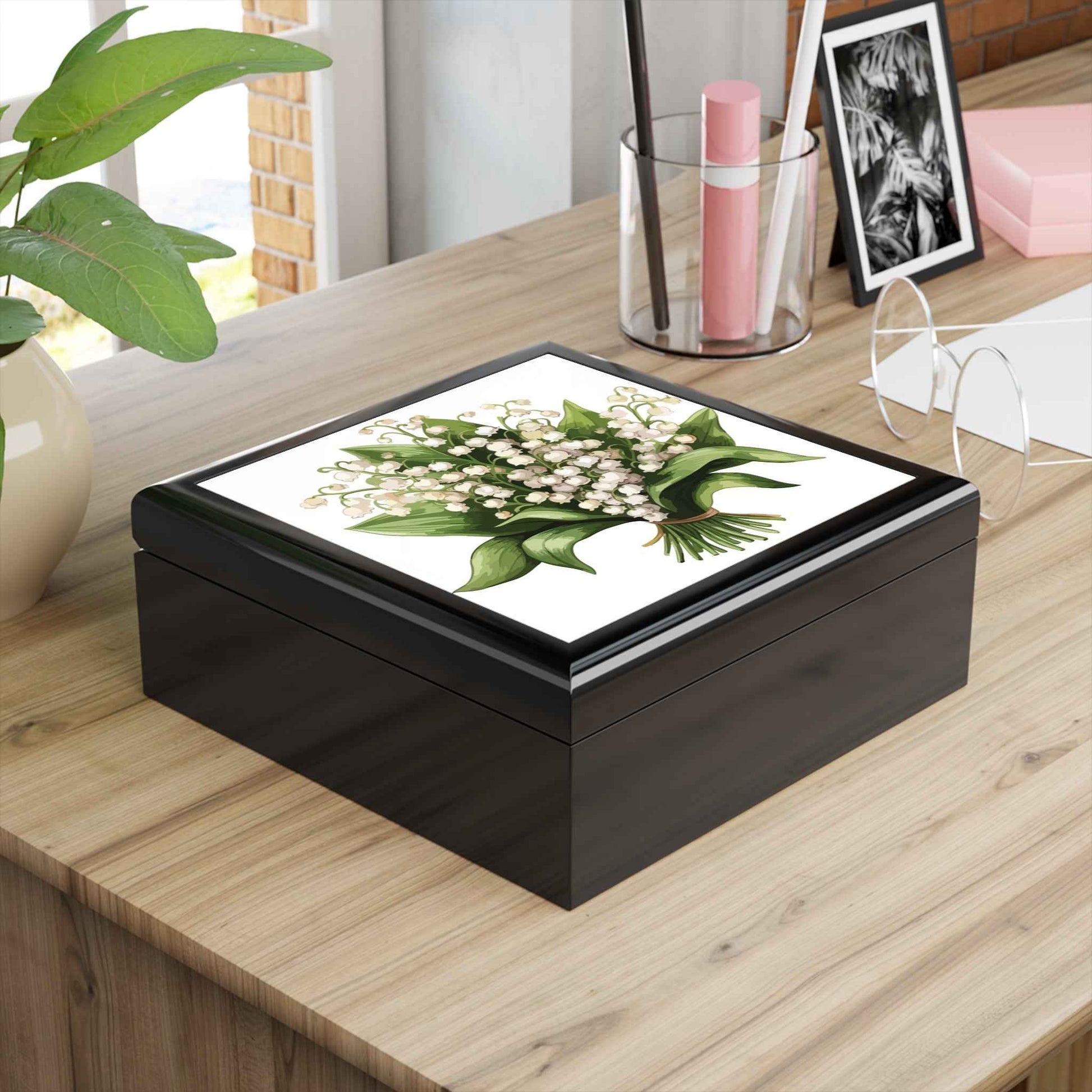 Lily of the Valley Floral Jewelry Box — Elegant Keepsake Gift - Cherished Harbor Gifts
