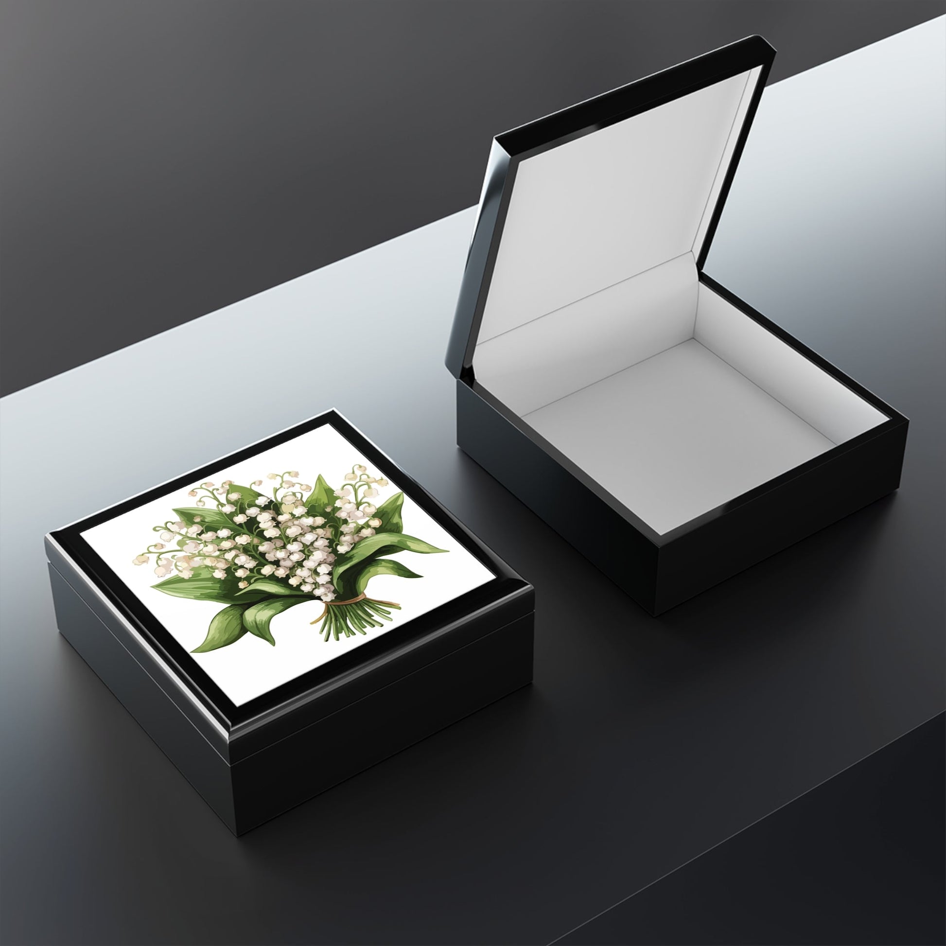 Lily of the Valley Floral Jewelry Box — Elegant Keepsake Gift - Cherished Harbor Gifts