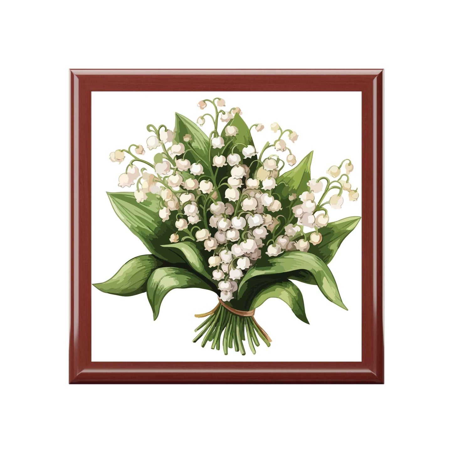 Lily of the Valley Floral Jewelry Box — Elegant Keepsake Gift - Cherished Harbor Gifts