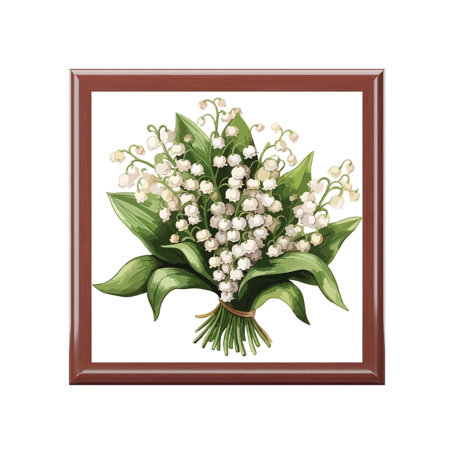 Lily of the Valley Floral Jewelry Box — Elegant Keepsake Gift - Cherished Harbor Gifts