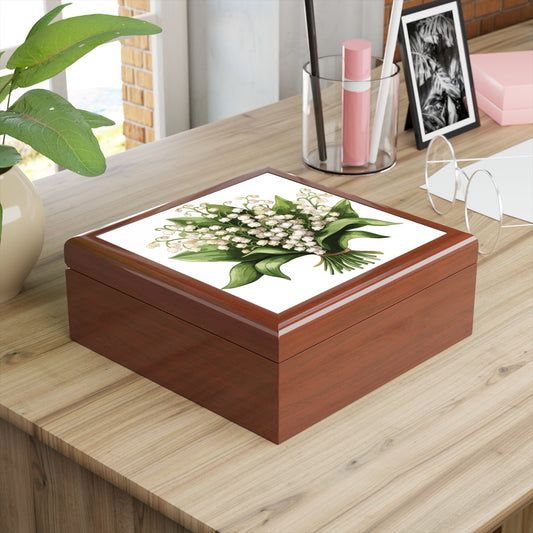 Lily of the Valley Floral Jewelry Box — Elegant Keepsake Gift - Cherished Harbor Gifts