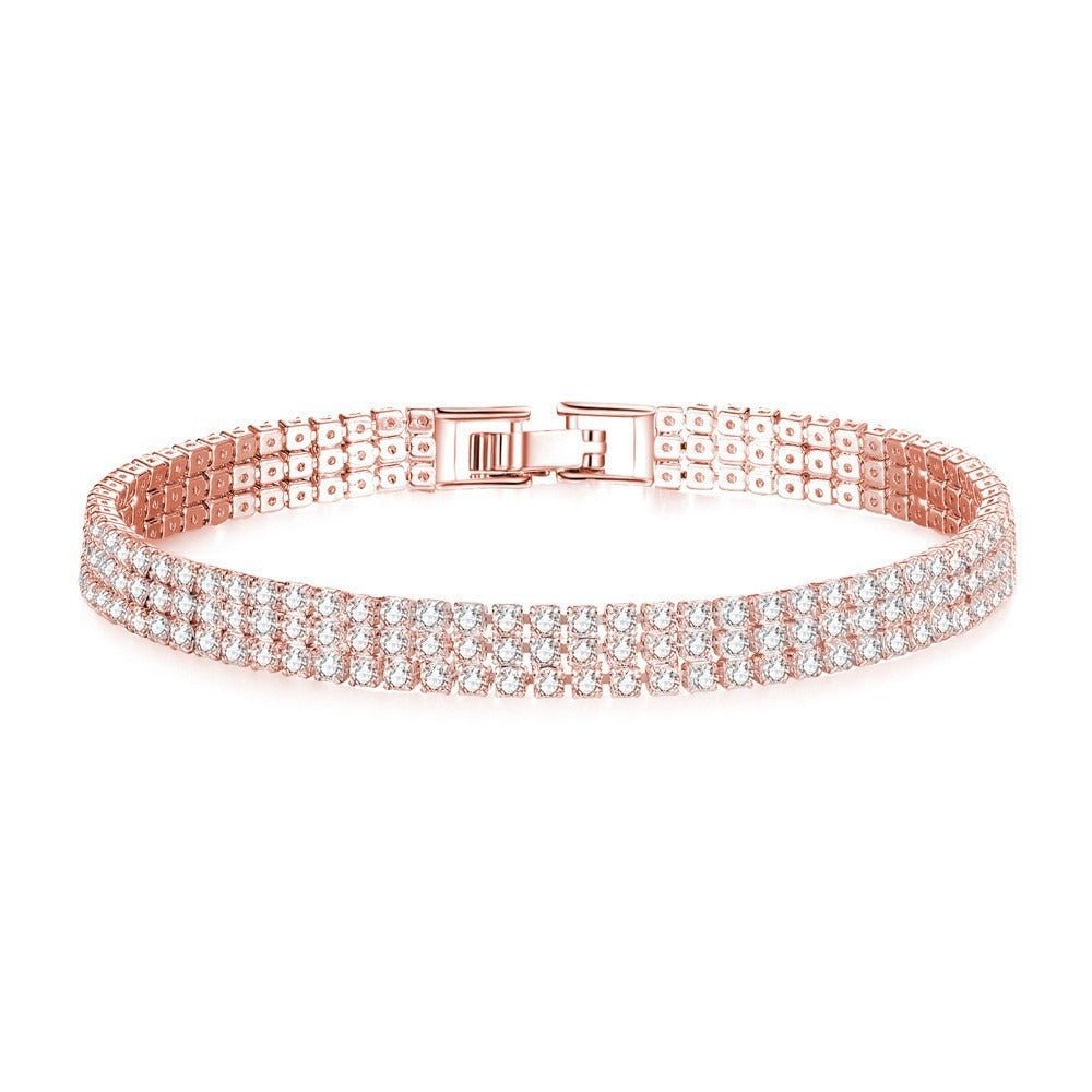 Luxury Zircon Couple Bracelet Romantic Matching Jewelry Gift - Cherished Harbor Gifts