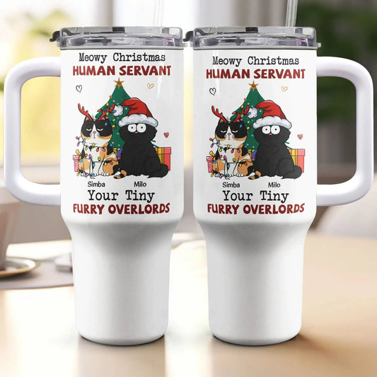 Funny Christmas Gift - Personalized 40oz Cat Tumbler by Inkedjoy