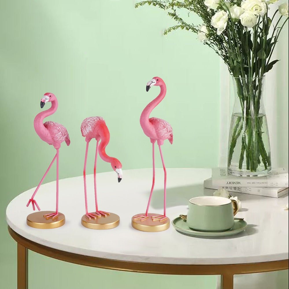 Minimalist Flamingo Resin Sculpture Modern Home Décor - Cherished Harbor Gifts