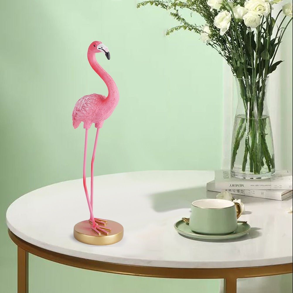 Minimalist Flamingo Resin Sculpture Modern Home Décor - Cherished Harbor Gifts
