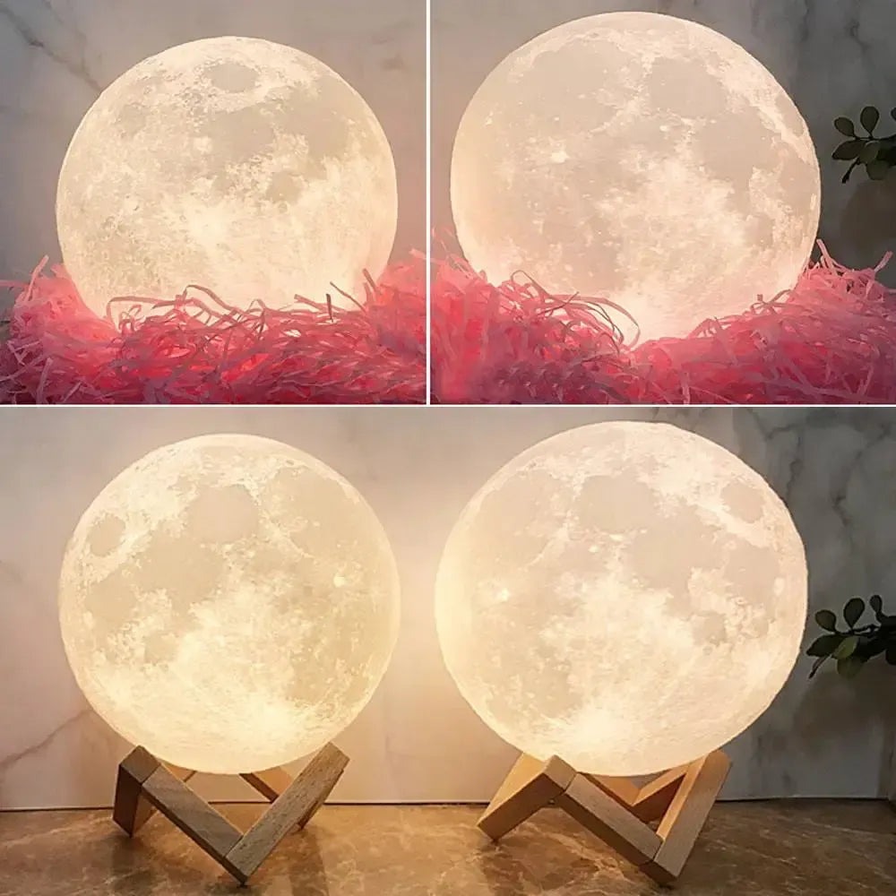 Custom 3D Printed Lunar Lamp - Ideal Gift for Any Occasion by Inkedjoy
