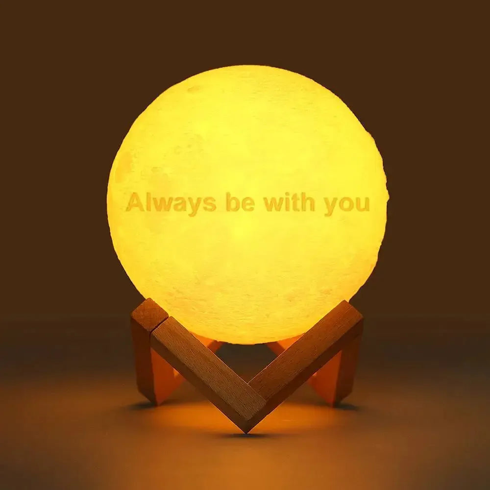 Custom 3D Printed Lunar Lamp - Ideal Gift for Any Occasion by Inkedjoy