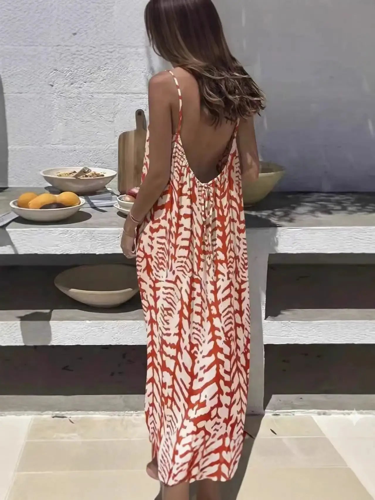 Women’s Backless Leopard Print Maxi Dress | Loose Sleeveless Vacation Dress Sizes S–5XL by TED