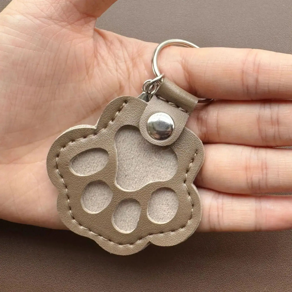 Genuine Leather Pet Keepsake Keychain for Dog and Cat Fur by TED