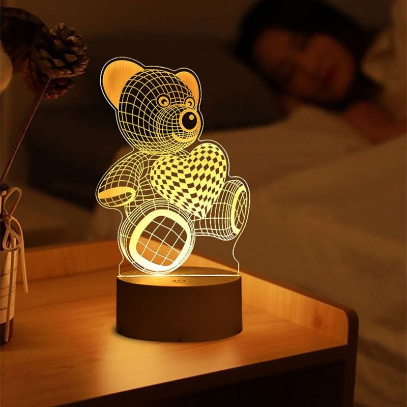 Personalized 3D LED Night Light Acrylic Table Lamp - Cherished Harbor Gifts