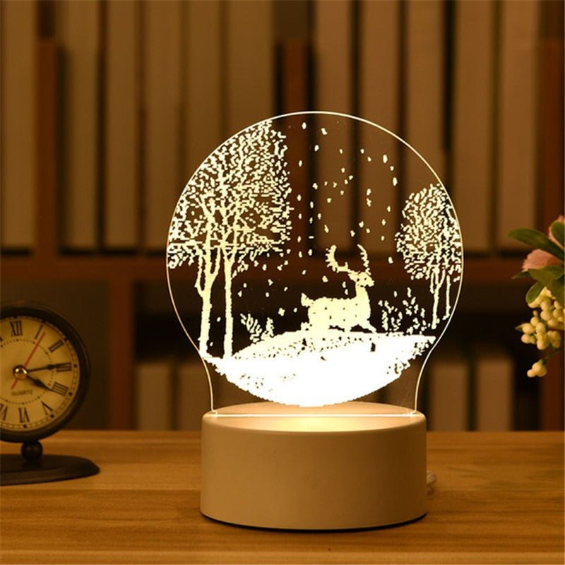 Personalized 3D LED Night Light Acrylic Table Lamp - Cherished Harbor Gifts