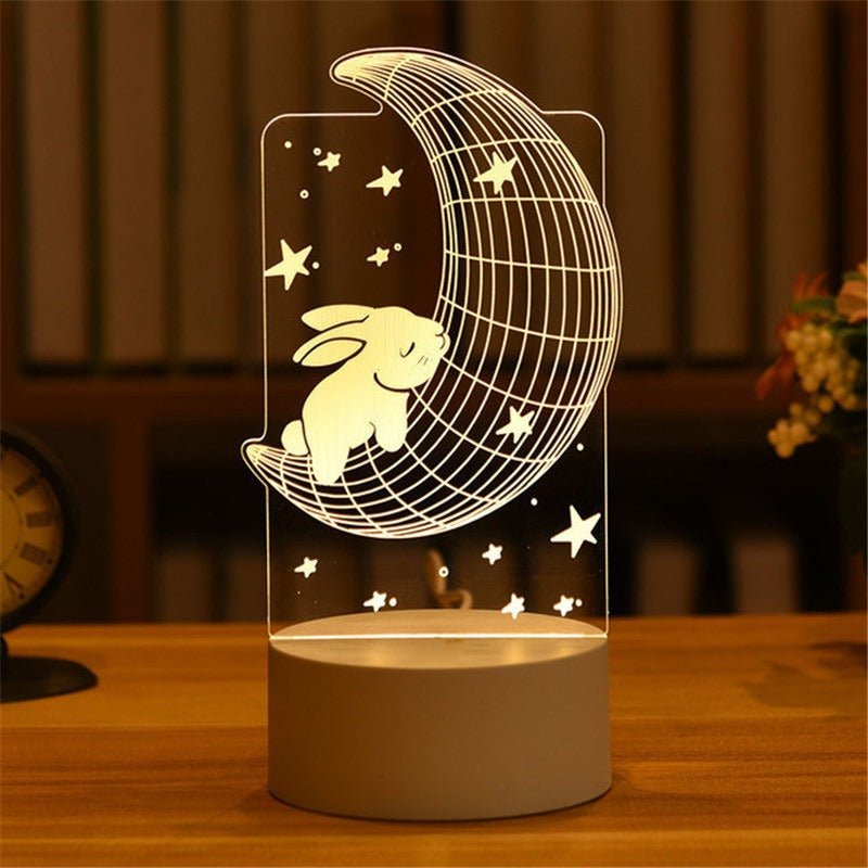 Personalized 3D LED Night Light Acrylic Table Lamp - Cherished Harbor Gifts