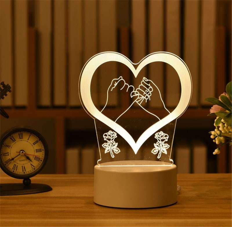 Personalized 3D LED Night Light Acrylic Table Lamp - Cherished Harbor Gifts