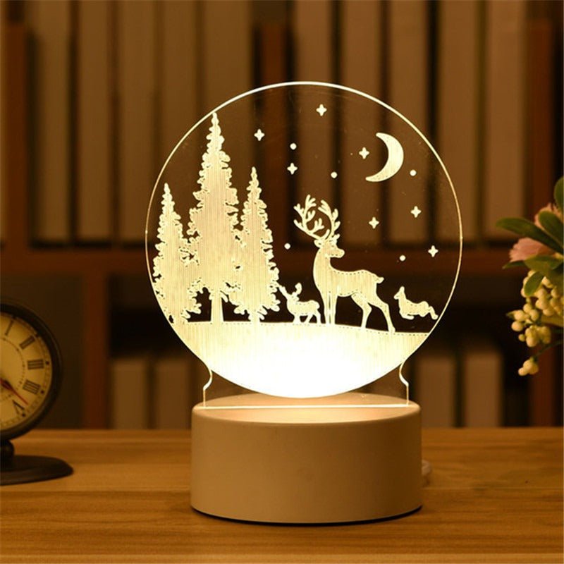 Personalized 3D LED Night Light Acrylic Table Lamp - Cherished Harbor Gifts