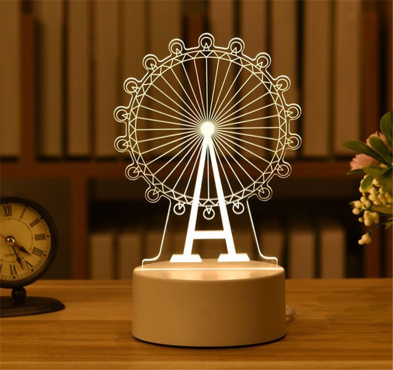 Personalized 3D LED Night Light Acrylic Table Lamp - Cherished Harbor Gifts
