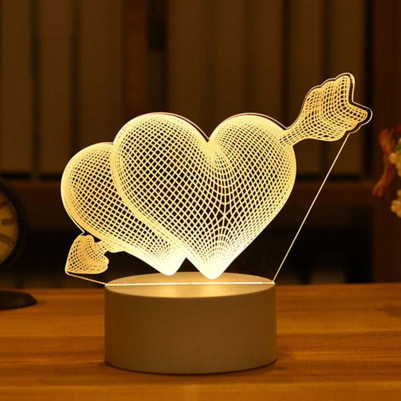 Personalized 3D LED Night Light Acrylic Table Lamp - Cherished Harbor Gifts