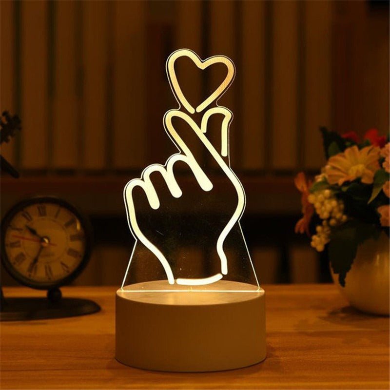 Personalized 3D LED Night Light Acrylic Table Lamp - Cherished Harbor Gifts