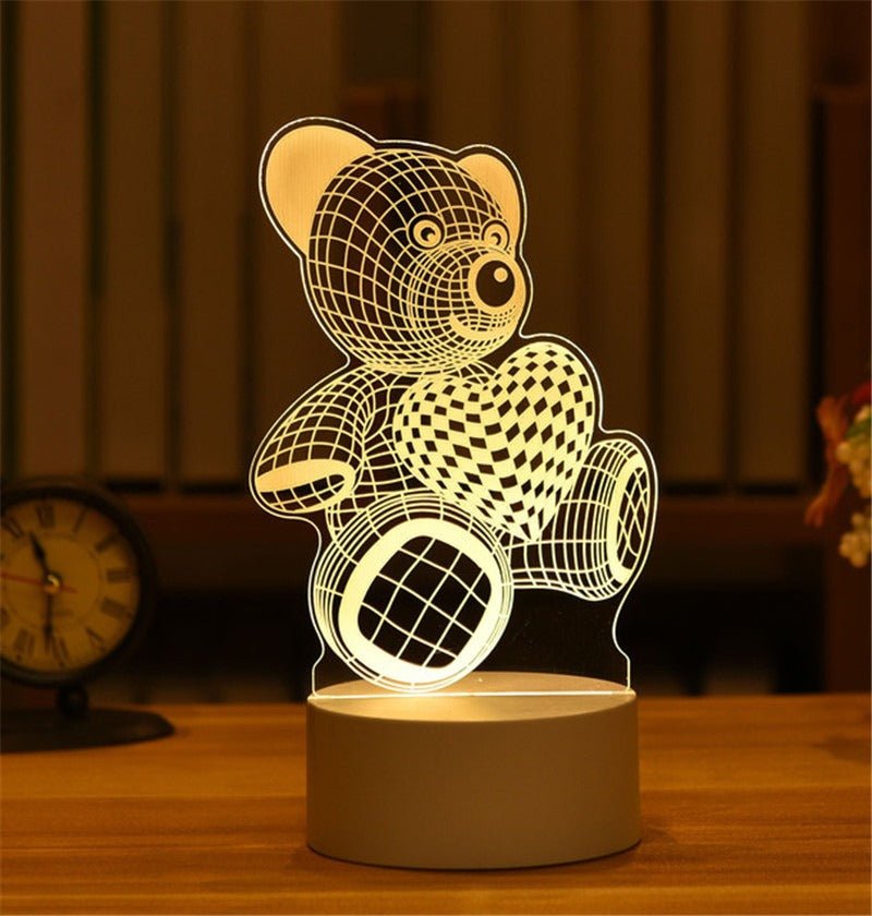 Personalized 3D LED Night Light Acrylic Table Lamp - Cherished Harbor Gifts