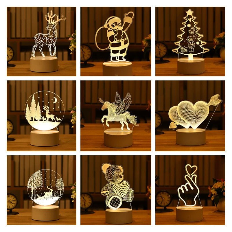 Personalized 3D LED Night Light Acrylic Table Lamp - Cherished Harbor Gifts