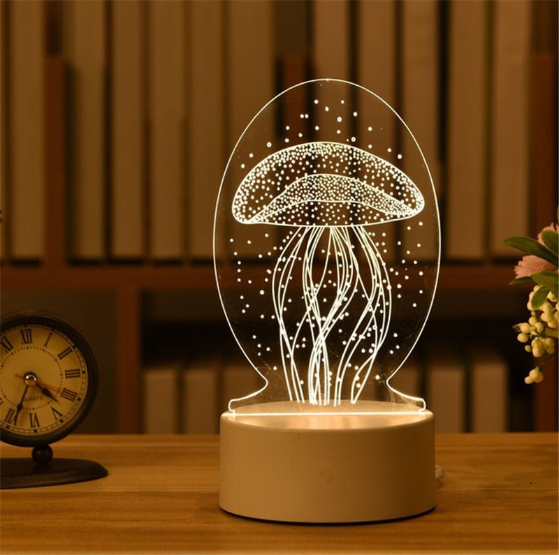 Personalized 3D LED Night Light Acrylic Table Lamp - Cherished Harbor Gifts