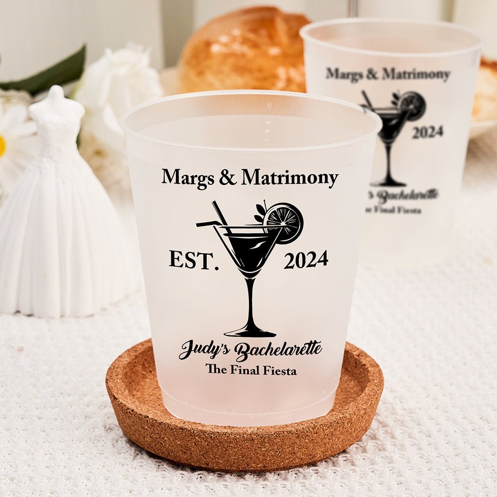 Personalized Bachelorette Party Plastic Cups With Name - Cherished Harbor Gifts