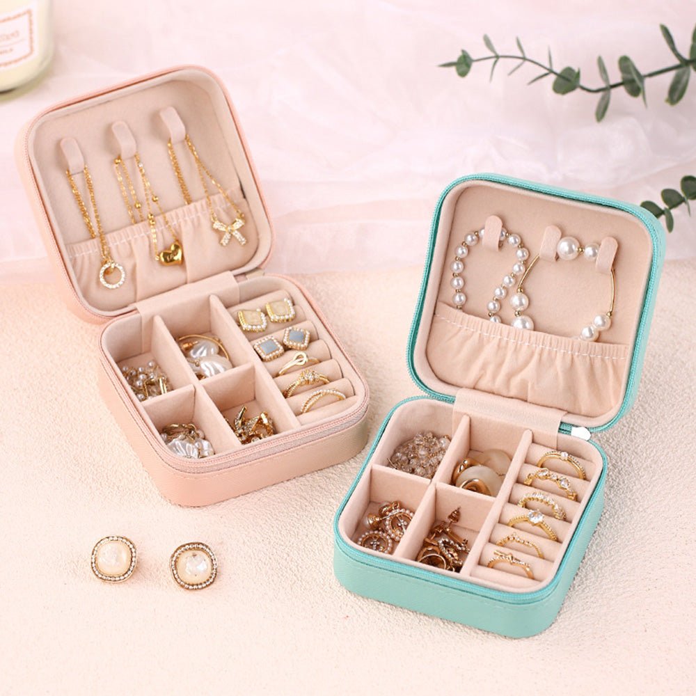 Personalized Birth Flower Travel Jewelry Box Gift - Cherished Harbor Gifts