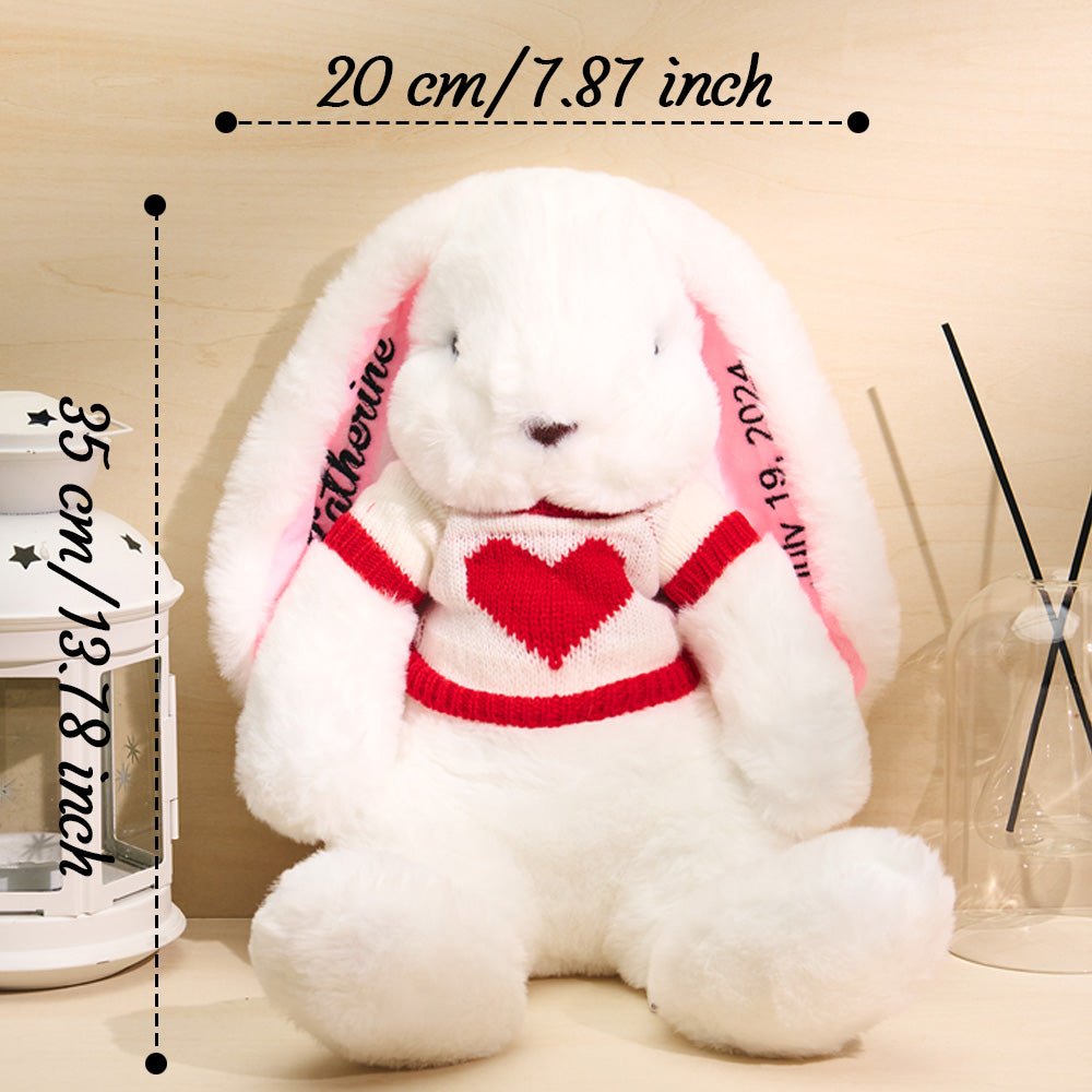 Personalized Bunny Plush Toy With Embroidered Name - Cherished Harbor Gifts