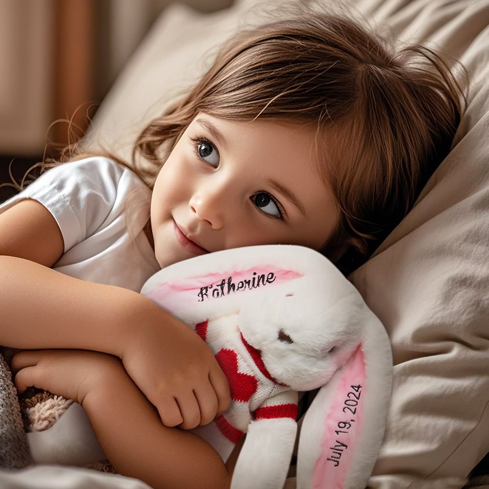 Personalized Bunny Plush Toy With Embroidered Name - Cherished Harbor Gifts