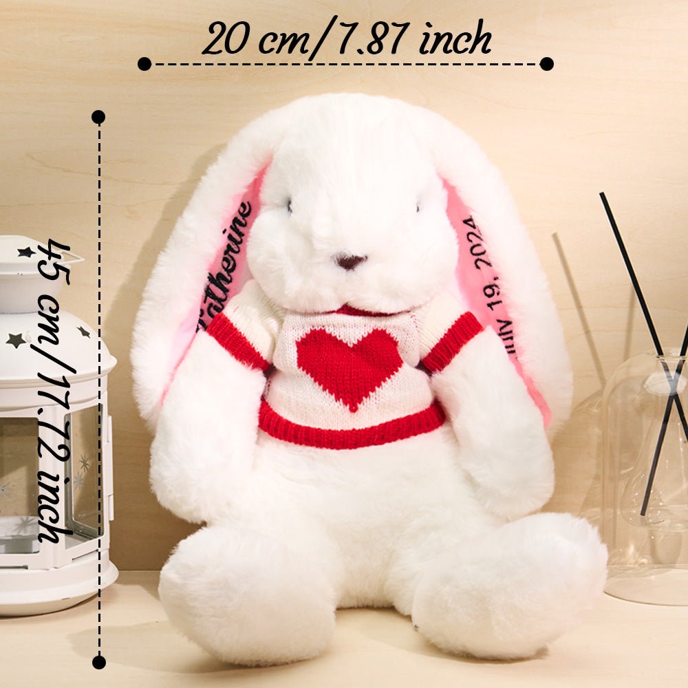 Personalized Bunny Plush Toy With Embroidered Name - Cherished Harbor Gifts