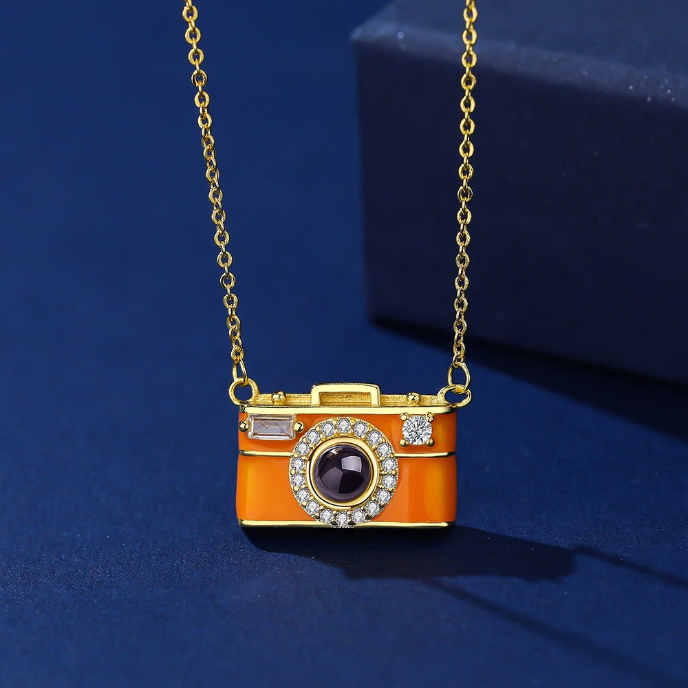 Personalized Camera Projection Photo Necklace Gift - Cherished Harbor Gifts