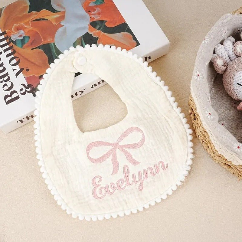 Personalized Cotton Baby Bandana Bib With Name - Cherished Harbor Gifts