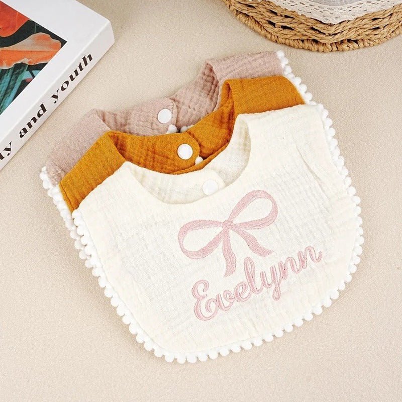 Personalized Cotton Baby Bandana Bib With Name - Cherished Harbor Gifts