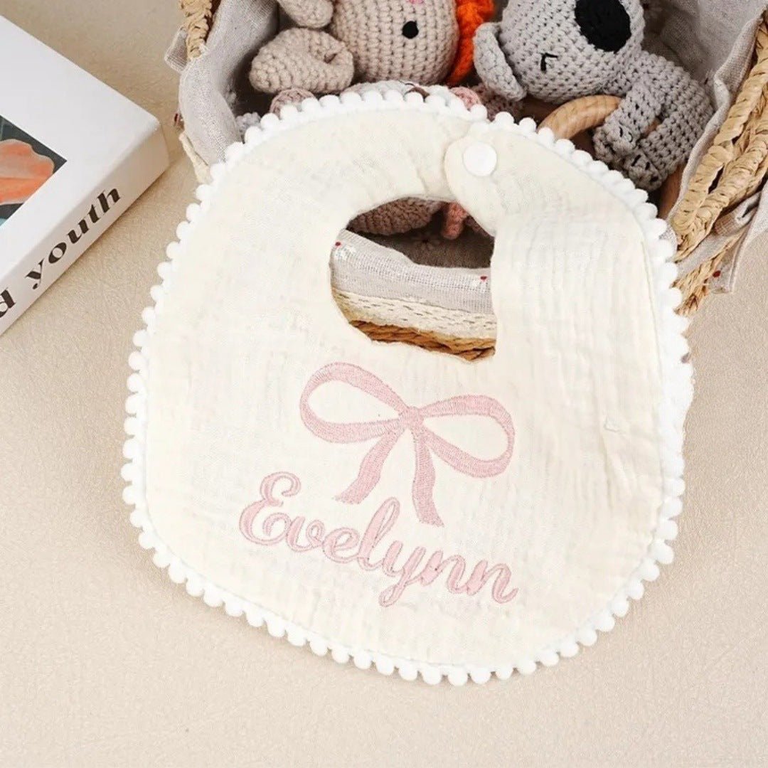 Personalized Cotton Baby Bandana Bib With Name - Cherished Harbor Gifts