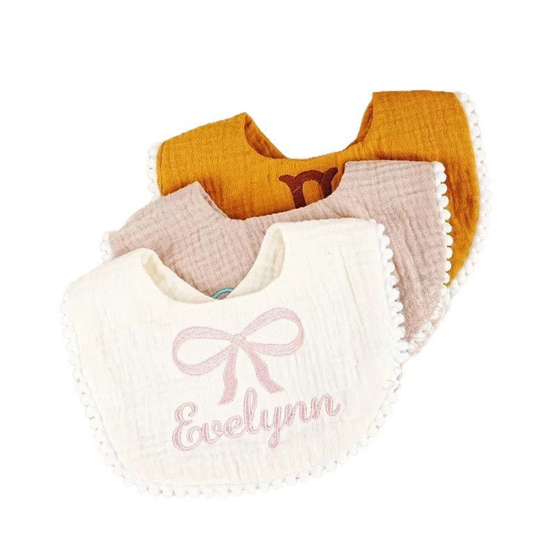 Personalized Cotton Baby Bandana Bib With Name - Cherished Harbor Gifts