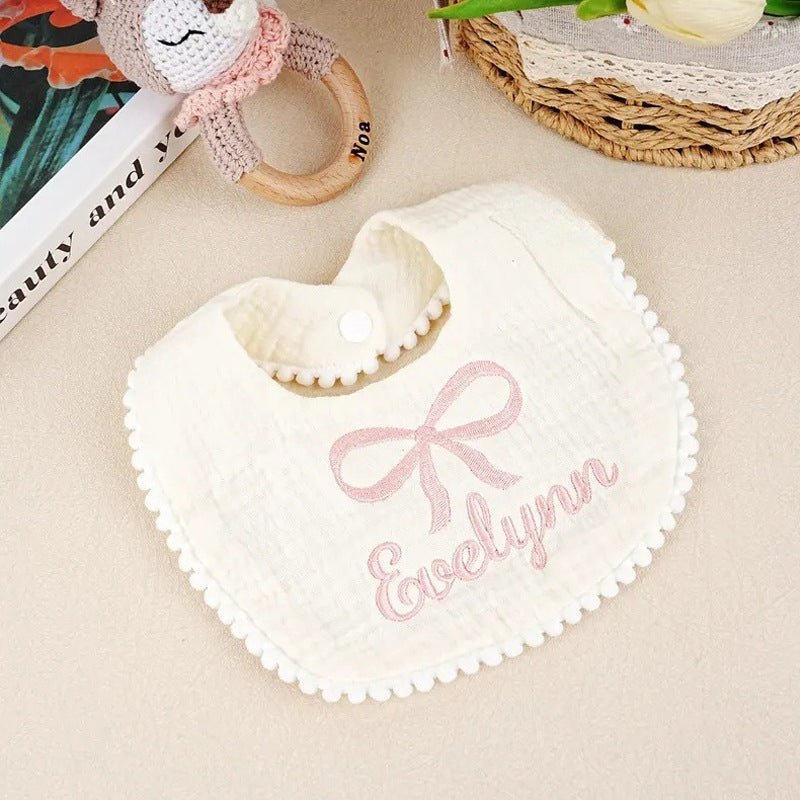Personalized Cotton Baby Bandana Bib With Name - Cherished Harbor Gifts