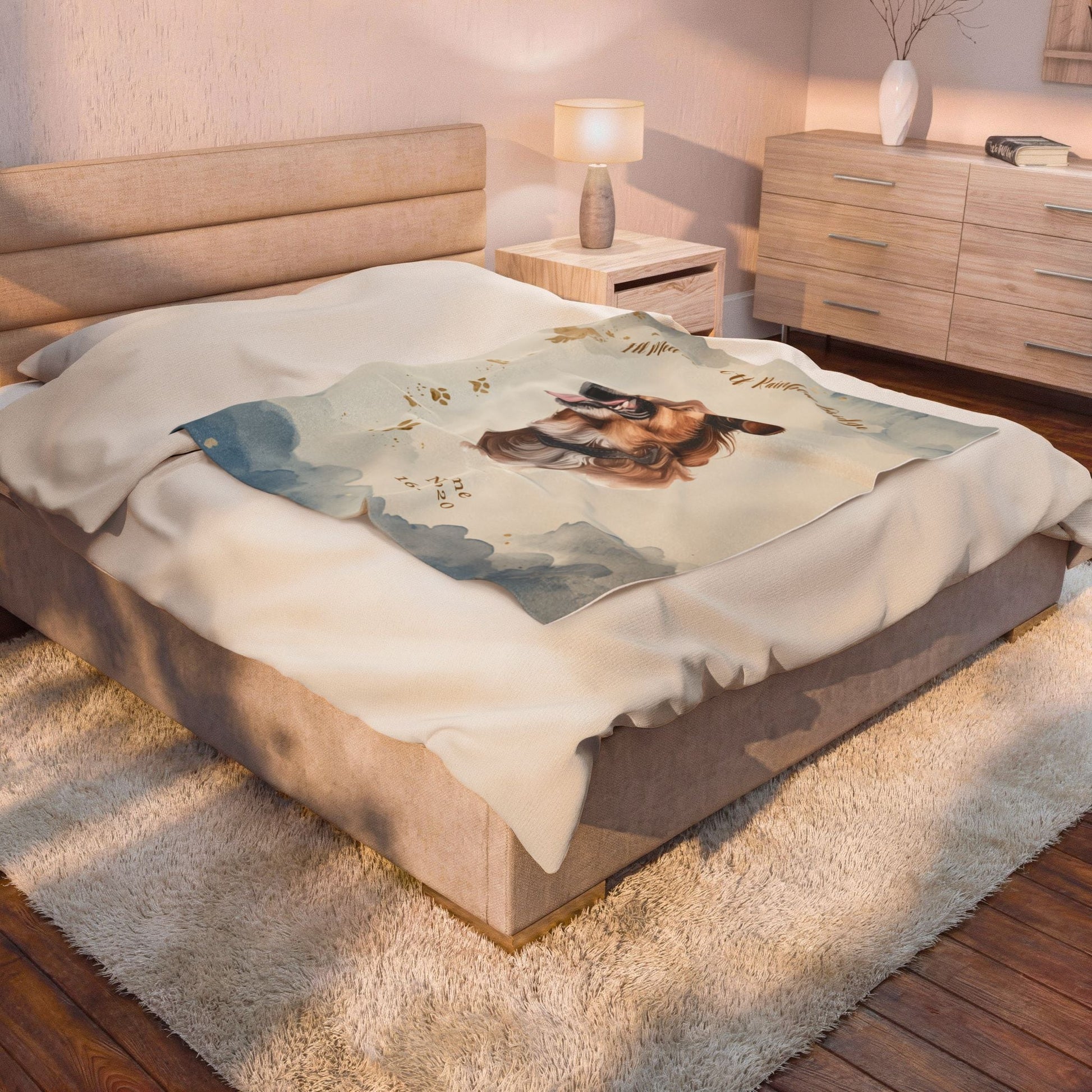 Personalized Dog Memorial Blanket | Custom Pet Photo Gift - Cherished Harbor Gifts